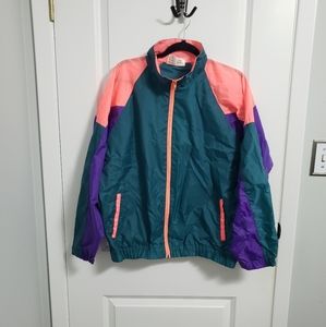 Vintage Teal and Pink Ski Jacket